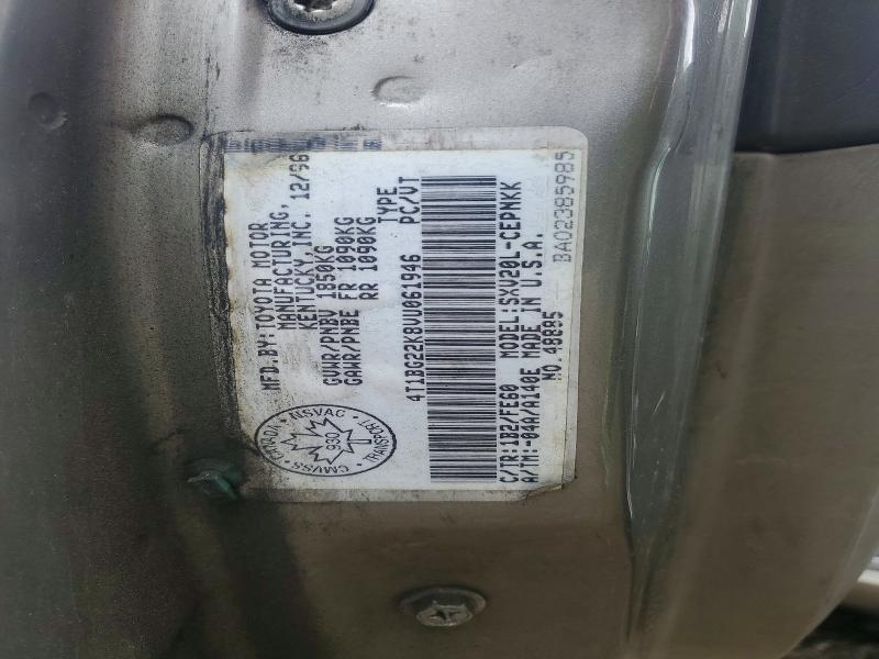 56994126 :رقم المزاد ، 4T1BG22K8VU061946 vin ، 1997 Toyota Camry مزاد بيع