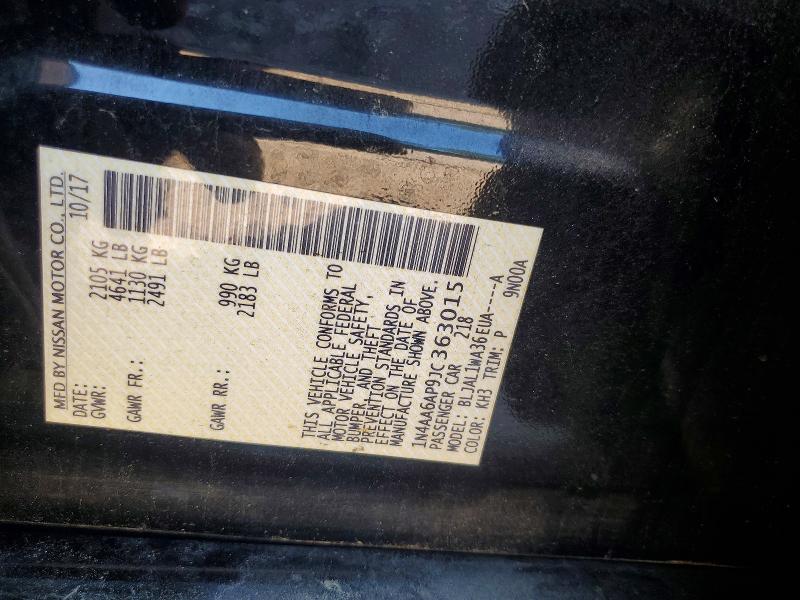 2018 Nissan Maxima მანქანა იყიდება აუქციონზე, vin: 1N4AA6AP9JC363015, აუქციონის ნომერი: 57950946