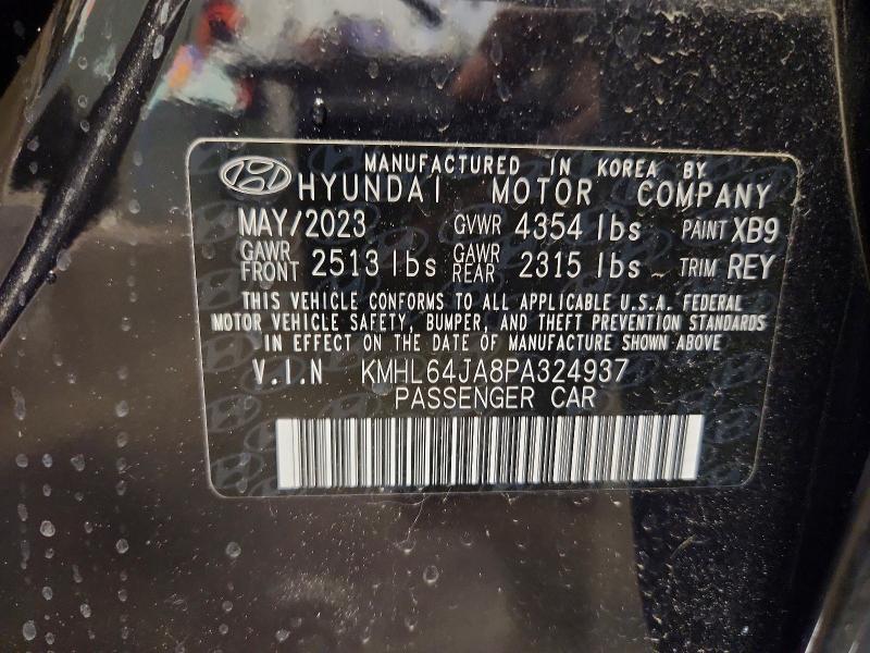 Продажа на аукционе авто 2023 Hyundai Sonata, vin: KMHL64JA8PA324937, номер лота: 55865966