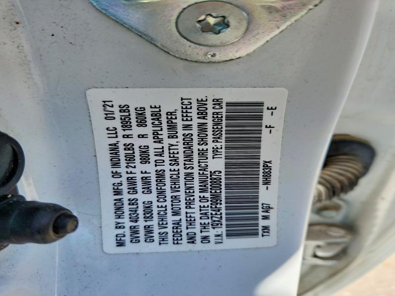 Aukcja sprzedaży 2021 Honda Insight, vin: 19XZE4F99ME008875, numer aukcji: 55838646