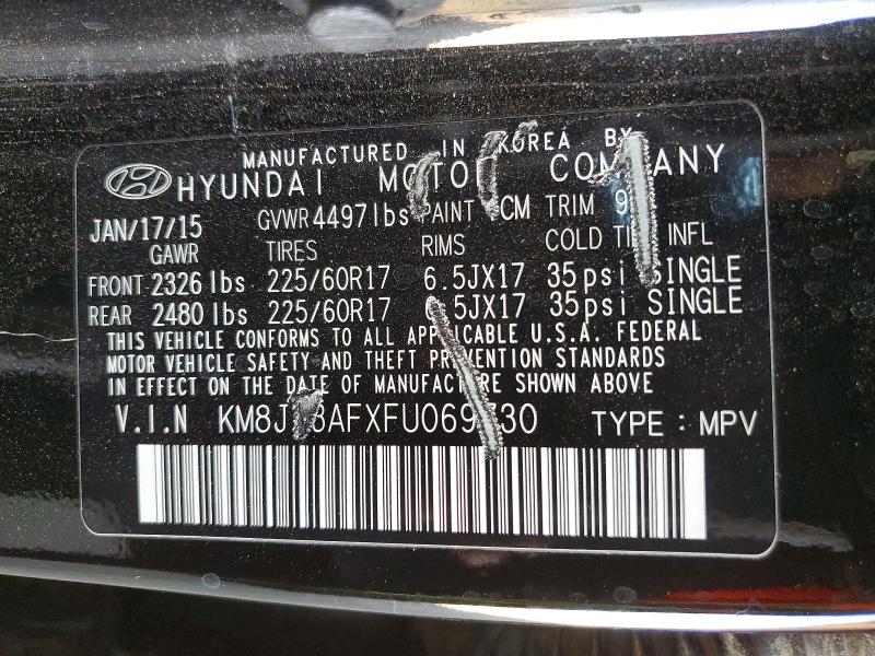 Aukcja sprzedaży 2015 Hyundai Tucson, vin: KM8JT3AFXFU069730, numer aukcji: 55948326
