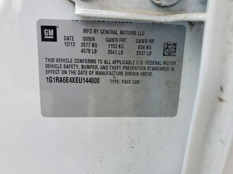 Aukcja sprzedaży 2014 Chevrolet Volt, vin: 1G1RA6E4XEU144800, numer aukcji: 59248226
