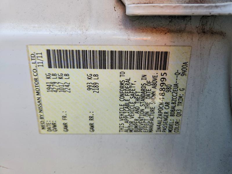 Aukcja sprzedaży 2012 Nissan Altima, vin: 1N4AL2AP0CN488995, numer aukcji: 85632275