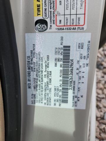 58228266 :رقم المزاد ، 3LNHM26126R629654 vin ، 2006 Lincoln Zephyr مزاد بيع