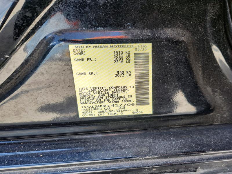 Aukcja sprzedaży 2015 Nissan Altima, vin: 1N4AL3AP8FC412706, numer aukcji: 56885036