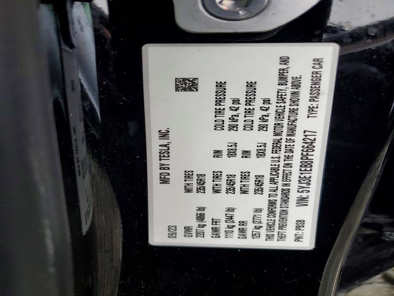 Aukcja sprzedaży 2023 Tesla Model 3, vin: 5YJ3E1EB8PF664217, numer aukcji: 58191666