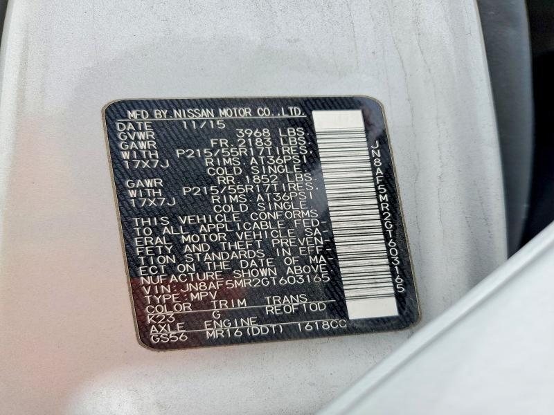 Aukcja sprzedaży 2016 Nissan Juke, vin: JN8AF5MR2GT603165, numer aukcji: 58997986