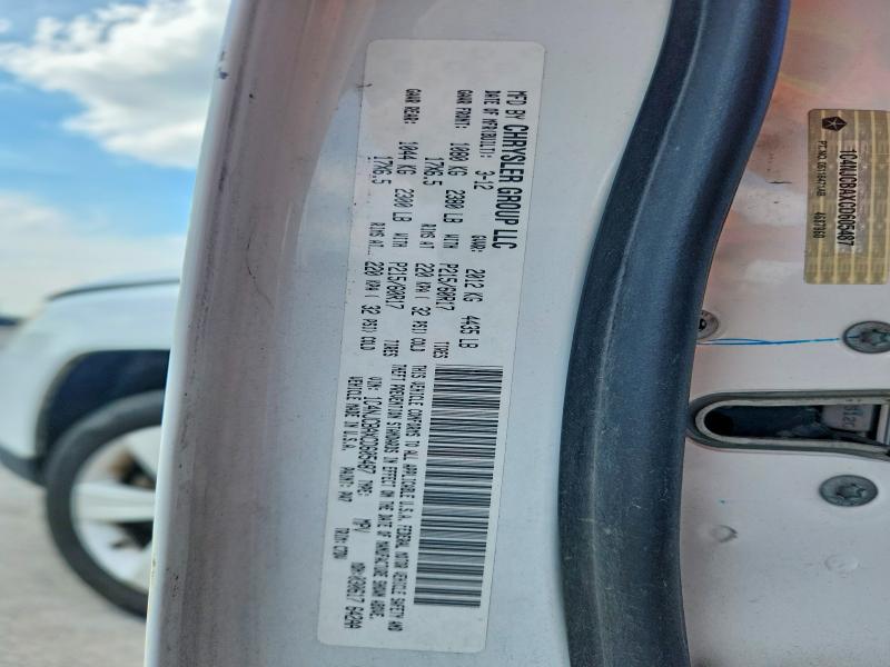 56133986 :رقم المزاد ، 1C4NJCBAXCD605487 vin ، 2012 Jeep Compass مزاد بيع