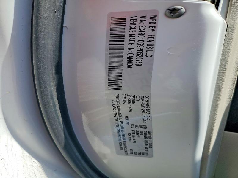 56778656 :رقم المزاد ، 2C4RC1CG9PR520789 vin ، 2023 Chrysler Voyager مزاد بيع