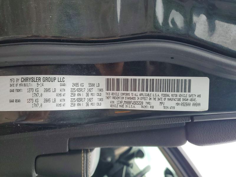 Aukcja sprzedaży 2015 Jeep Cherokee, vin: 1C4PJMAB8FW565220, numer aukcji: 58577626