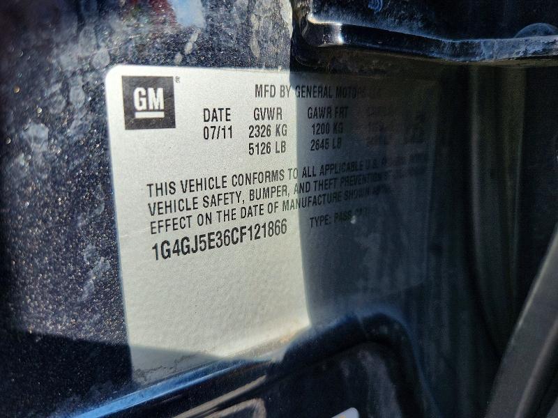 58958116 :رقم المزاد ، 1G4GJ5E36CF121866 vin ، 2012 Buick Lacrosse مزاد بيع