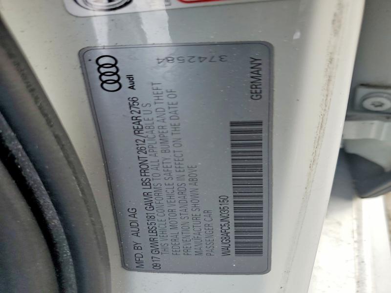 57483186 :رقم المزاد ، WAUG8AFC5JN035150 vin ، 2018 Audi A6 مزاد بيع