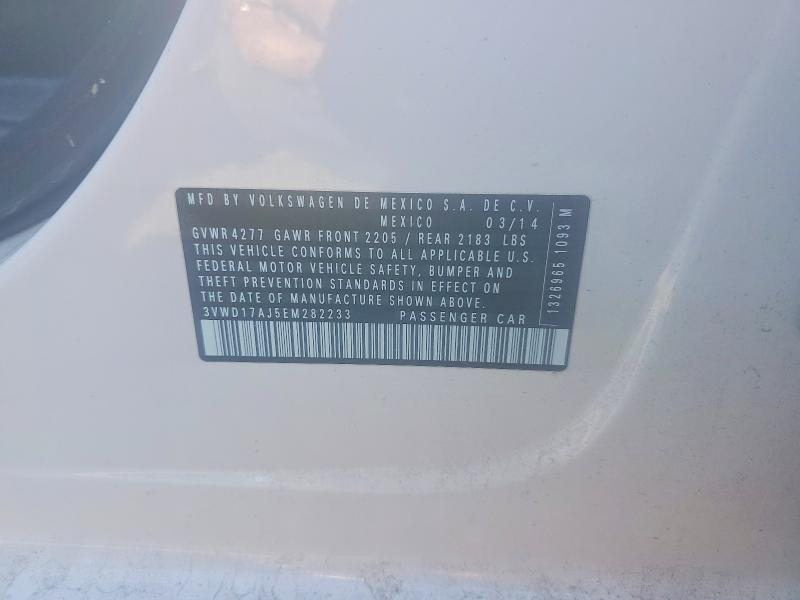 Продаж на аукціоні авто 2014 Volkswagen Jetta, vin: 3VWD17AJ5EM282233, номер лоту: 56327386