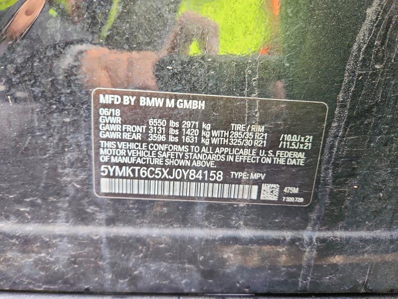 Aukcja sprzedaży 2018 Bmw X5, vin: 5YMKT6C5XJ0Y84158, numer aukcji: 58215446
