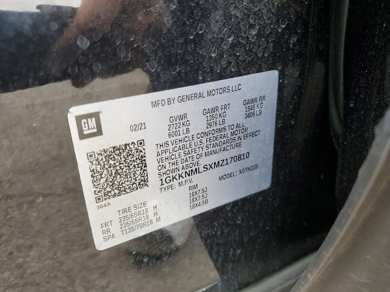 Aukcja sprzedaży 2021 Gmc Acadia, vin: 1GKKNMLSXMZ170810, numer aukcji: 56179816