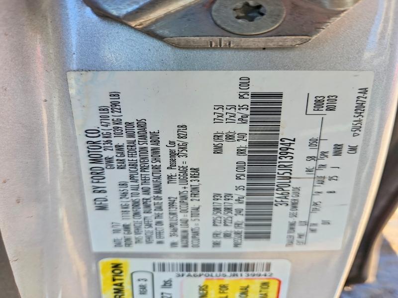 2018 Ford Fusion მანქანა იყიდება აუქციონზე, vin: 3FA6P0LU5JR139942, აუქციონის ნომერი: 58968636