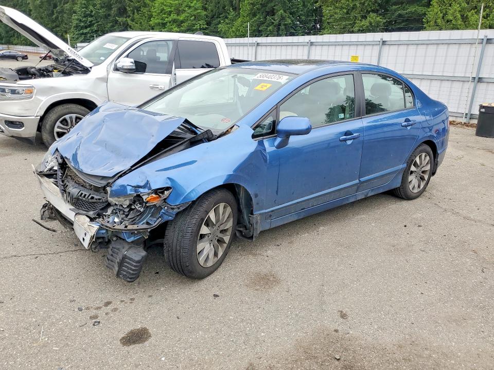 58840376 :رقم المزاد ، 19XFA16839E001304 vin ، 2009 Honda Civic مزاد بيع