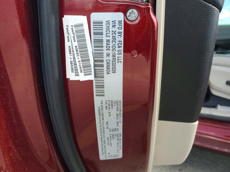 Aukcja sprzedaży 2021 Chrysler Voyager, vin: 2C4RC1DG1MR532039, numer aukcji: 56548206