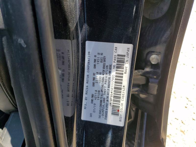 Продаж на аукціоні авто 2019 Mazda 3, vin: JM1BPBDM1K1117905, номер лоту: 56470296