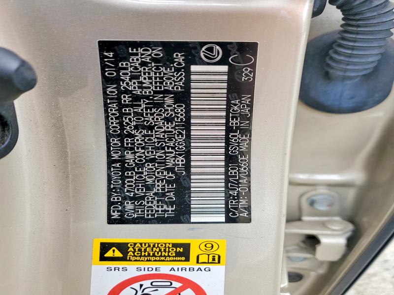 Aukcja sprzedaży 2014 Lexus Es, vin: JTHBK1GGXE2115680, numer aukcji: 56291536