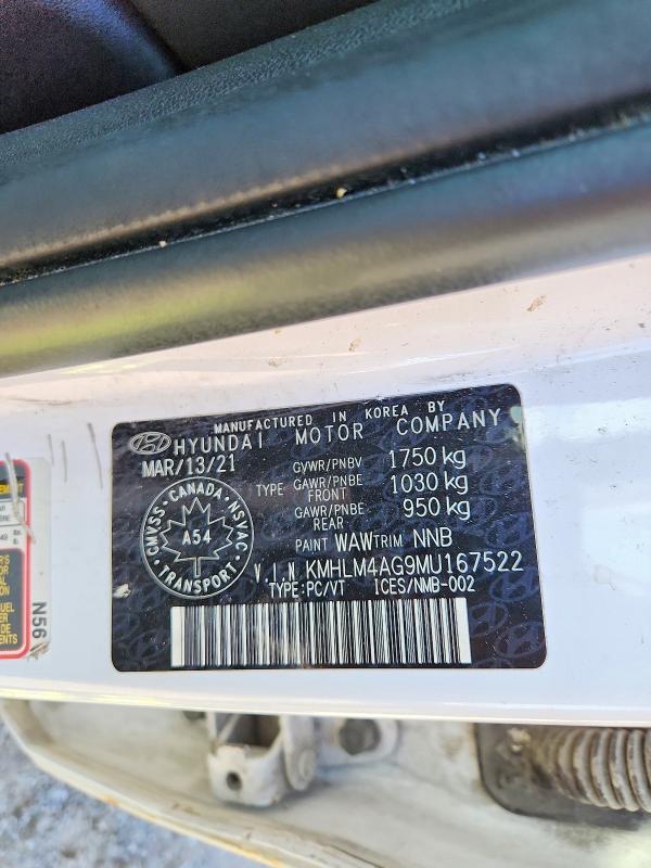 Aukcja sprzedaży 2021 Hyundai Elantra, vin: KMHLM4AG9MU167522, numer aukcji: 56038396