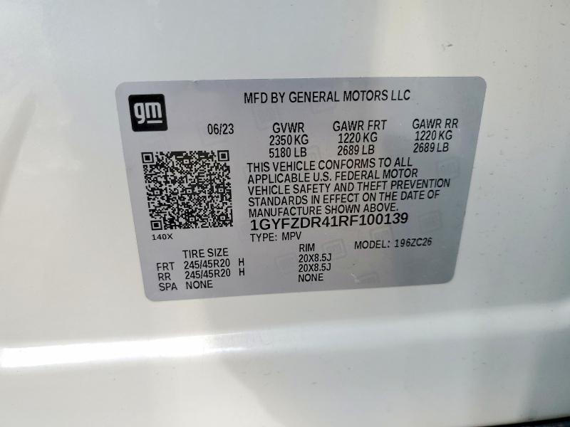 Aukcja sprzedaży 2024 Cadillac Xt4, vin: 1GYFZDR41RF100139, numer aukcji: 59063936