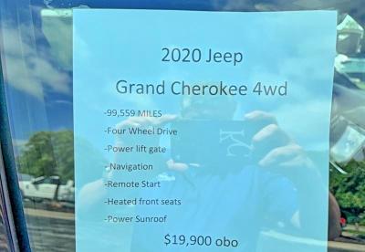 Продажа на аукционе авто 2020 Jeep Grand Cherokee, vin: 1C4RJFAGXLC396671, номер лота: 59287776