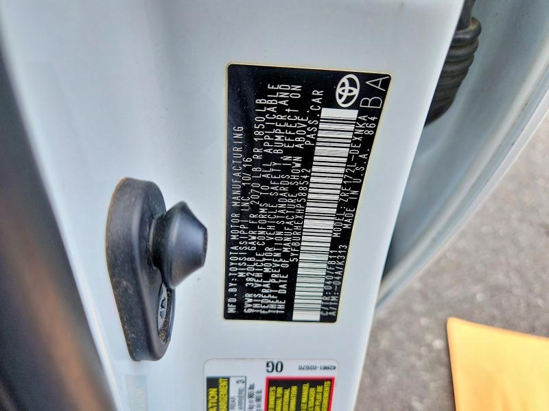 Aukcja sprzedaży 2017 Toyota Corolla, vin: 5YFBURHEXHP588542, numer aukcji: 59382866