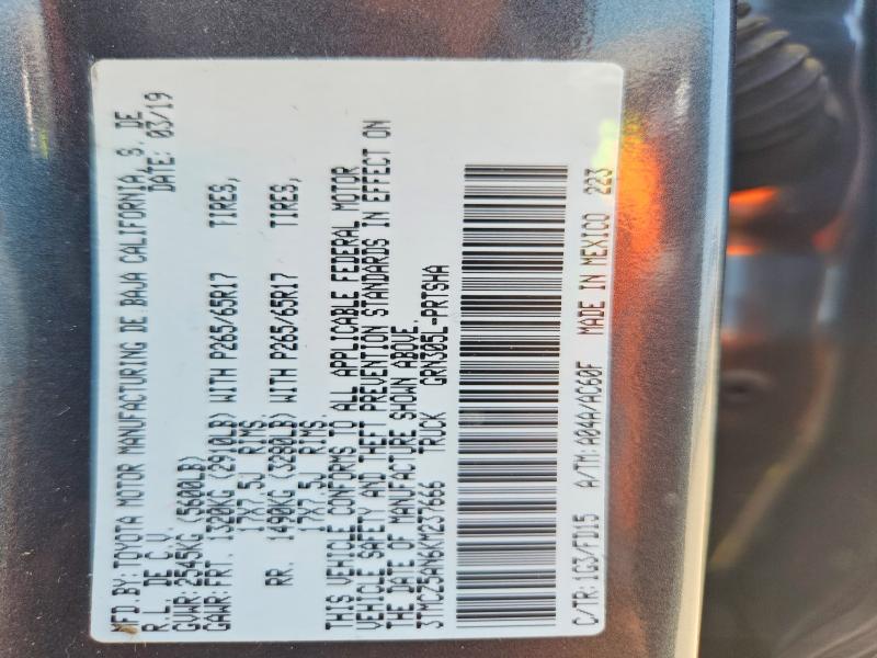 Aukcja sprzedaży 2019 Toyota Tacoma, vin: 3TMCZ5AN6KM237666, numer aukcji: 85460445