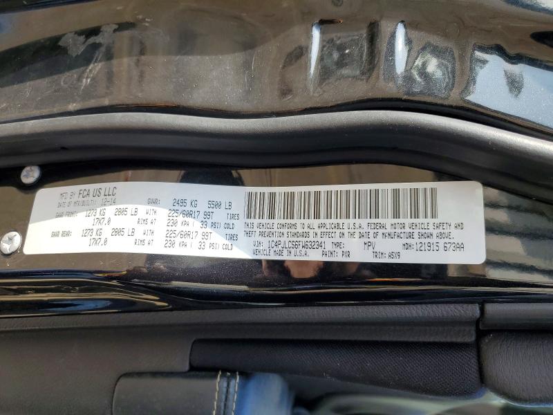 58460686 :رقم المزاد ، 1C4PJLCS6FW632341 vin ، 2015 Jeep Cherokee مزاد بيع