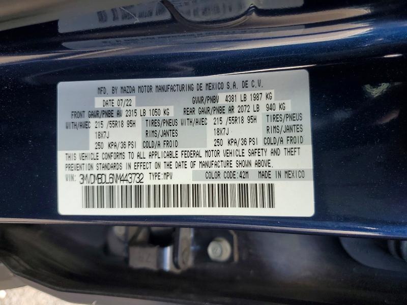 2022 Mazda Cx-30 მანქანა იყიდება აუქციონზე, vin: 3MVDMBDL6NM443732, აუქციონის ნომერი: 58906836