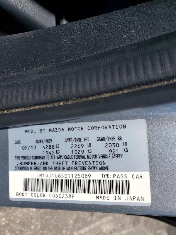 58200386 :رقم المزاد ، JM1GJ1U65E1125089 vin ، 2014 Mazda 6 مزاد بيع