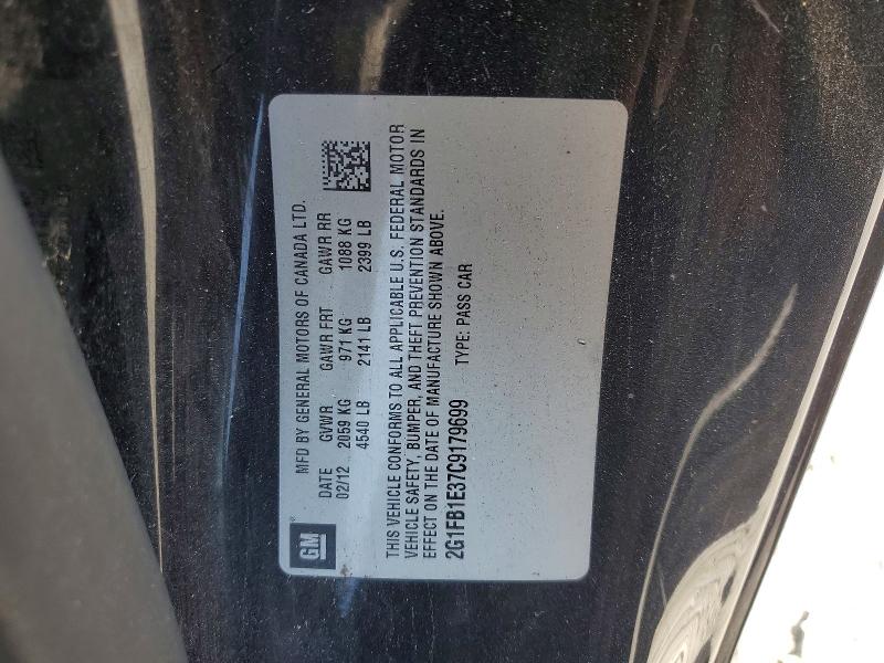 Aukcja sprzedaży 2012 Chevrolet Camaro, vin: 2G1FB1E37C9179699, numer aukcji: 58648316