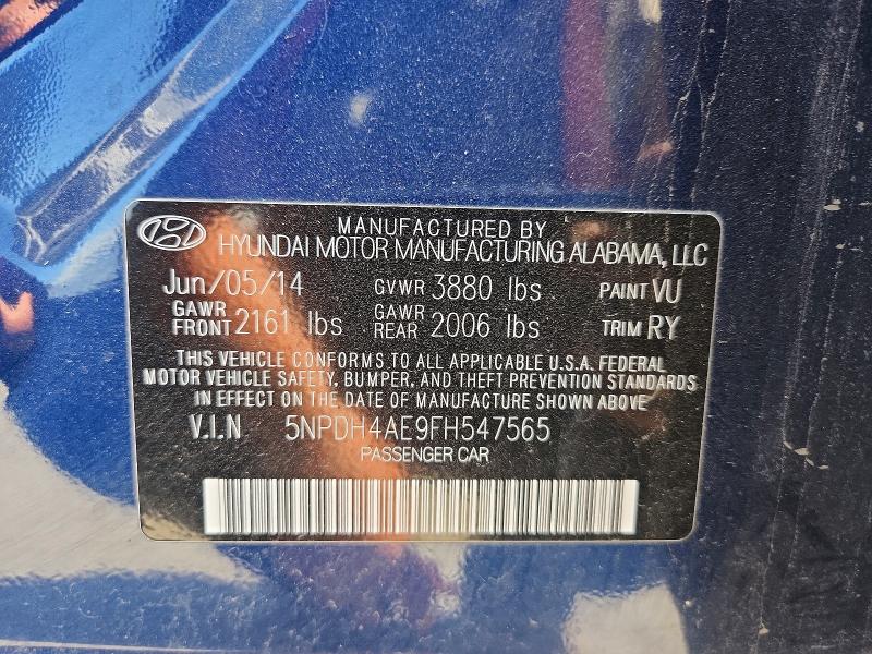 Продажа на аукционе авто 2015 Hyundai Elantra, vin: 5NPDH4AE9FH547565, номер лота: 57027726