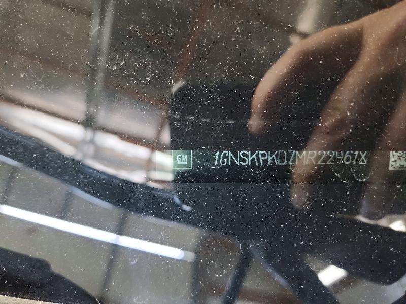 57877686 :رقم المزاد ، 1GNSKPKD7MR229618 vin ، 2021 Chevrolet Tahoe مزاد بيع