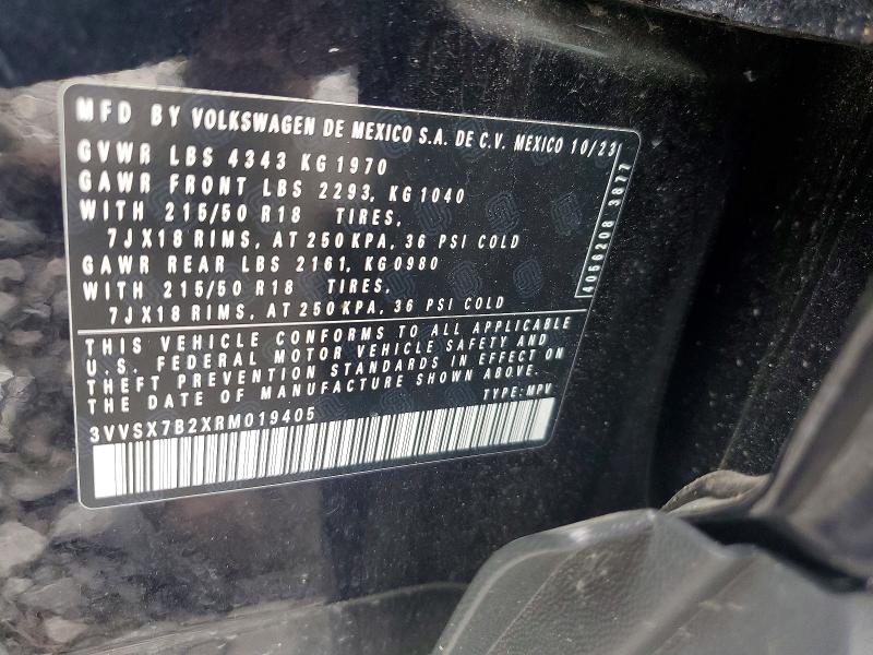 Продаж на аукціоні авто 2024 Volkswagen Taos, vin: 3VVSX7B2XRM019405, номер лоту: 55594356