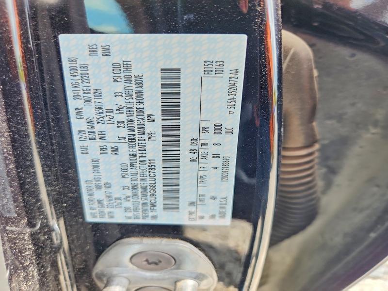 Продаж на аукціоні авто 2020 Ford Escape, vin: 1FMCU9G68LUC78511, номер лоту: 56819866