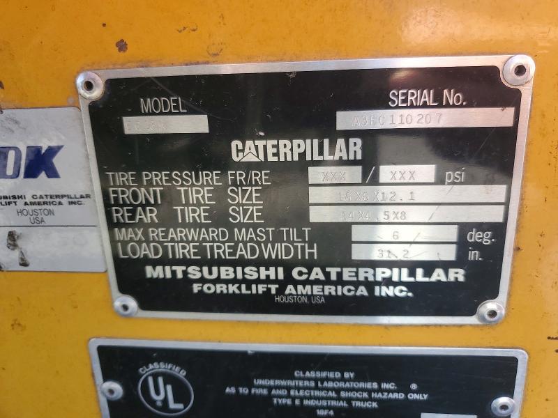 Продажа на аукционе авто 2001 Caterillar Forklift, vin: A3EC110207, номер лота: 55181186