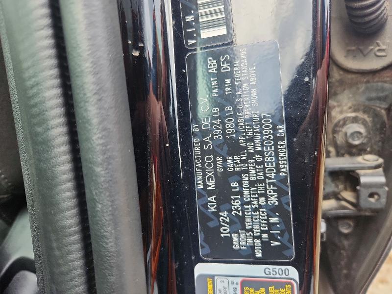 2025 Kia K4 მანქანა იყიდება აუქციონზე, vin: 3KPFT4DE8SE039007, აუქციონის ნომერი: 57540506