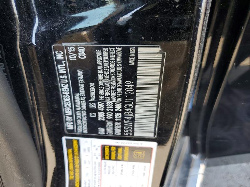 Продаж на аукціоні авто 2016 Mercedes-benz C, vin: 55SWF4JB4GU112049, номер лоту: 56100436
