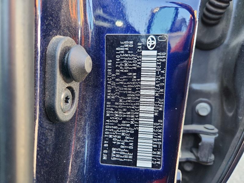 55464866 :رقم المزاد ، 5YFS4RCEXLP031954 vin ، 2020 Toyota Corolla مزاد بيع