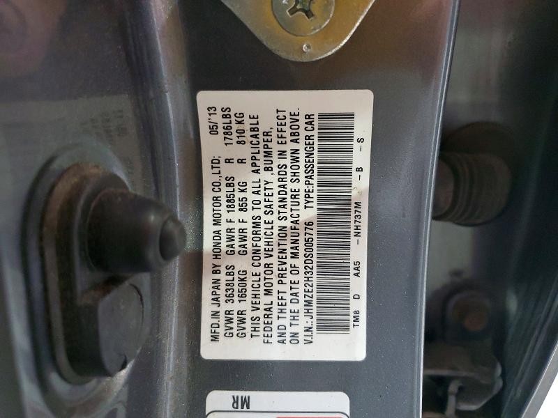 Aukcja sprzedaży 2013 Honda Insight, vin: JHMZE2H32DS005776, numer aukcji: 57200346