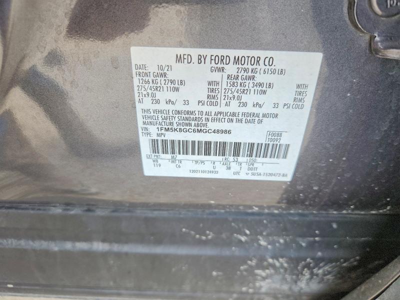 Aukcja sprzedaży 2021 Ford Explorer, vin: 1FM5K8GC6MGC48986, numer aukcji: 56462846
