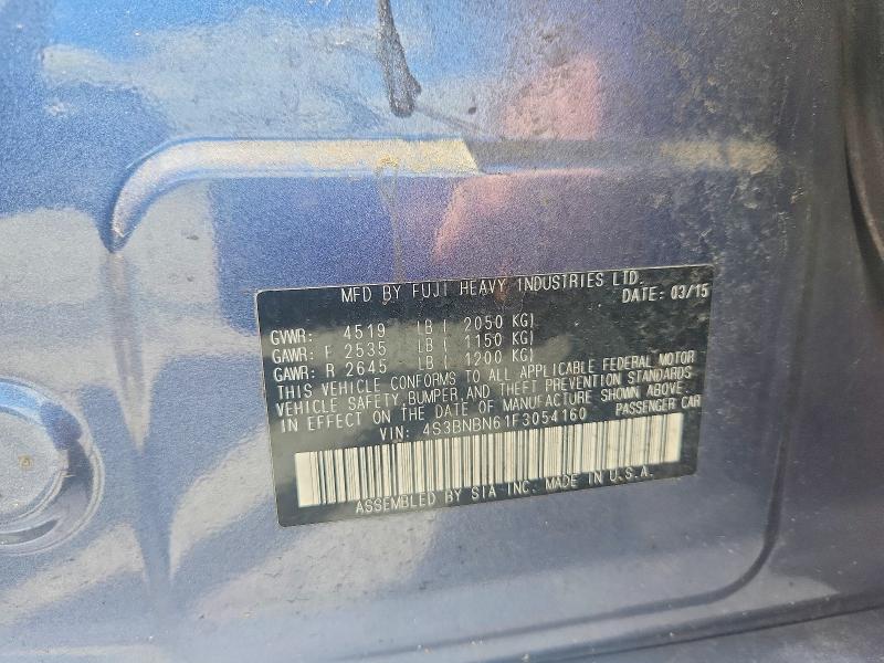 Aukcja sprzedaży 2015 Subaru Legacy, vin: 4S3BNBN61F3054160, numer aukcji: 57211096