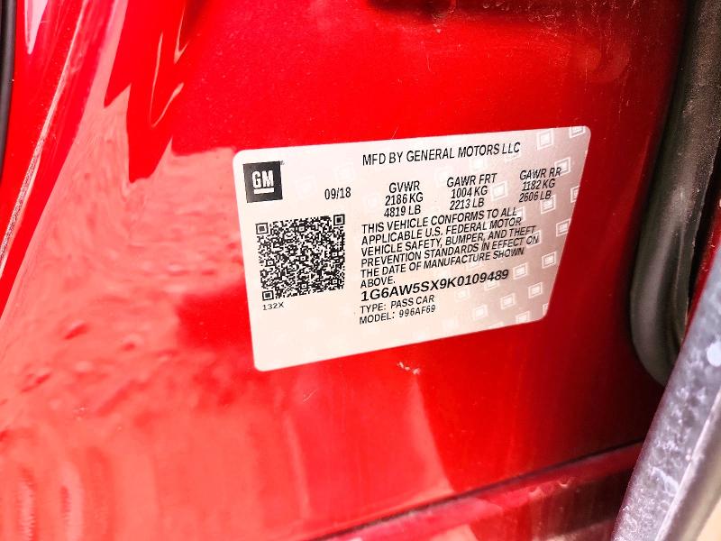 2019 Cadillac Cts მანქანა იყიდება აუქციონზე, vin: 1G6AW5SX9K0109489, აუქციონის ნომერი: 56951106