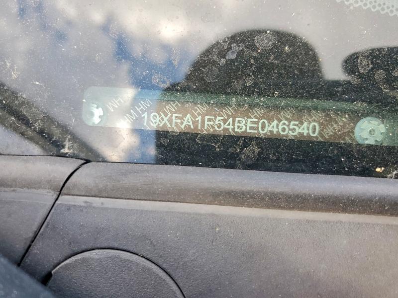 2011 Honda Civic მანქანა იყიდება აუქციონზე, vin: 19XFA1F54BE046540, აუქციონის ნომერი: 58580816