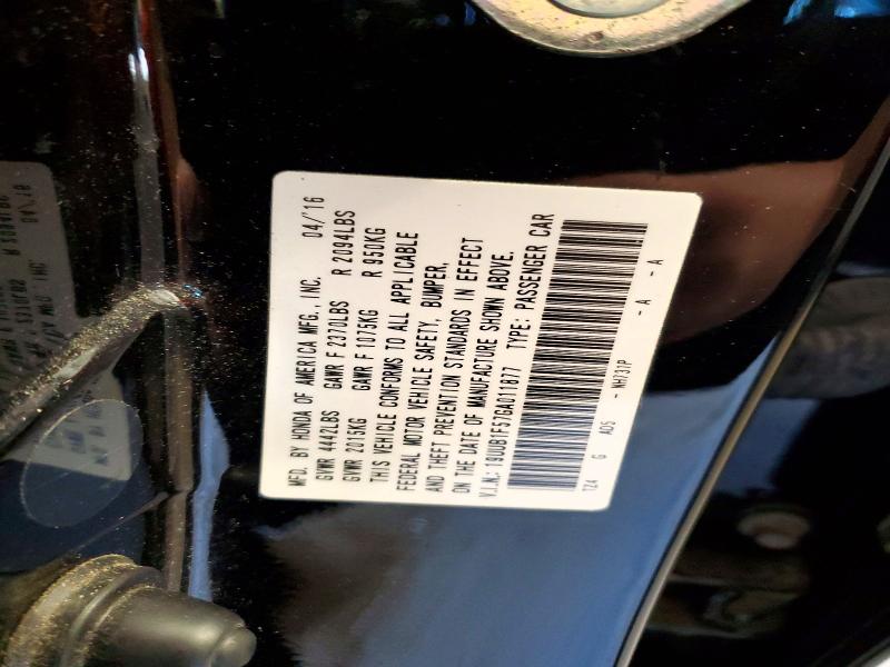 Aukcja sprzedaży 2016 Acura Tlx, vin: 19UUB1F57GA011877, numer aukcji: 58402576