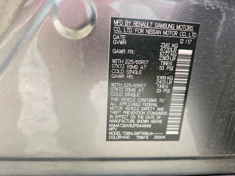 Продажа на аукционе авто 2018 Nissan Rogue, vin: KNMAT2MV8JP544848, номер лота: 56151526