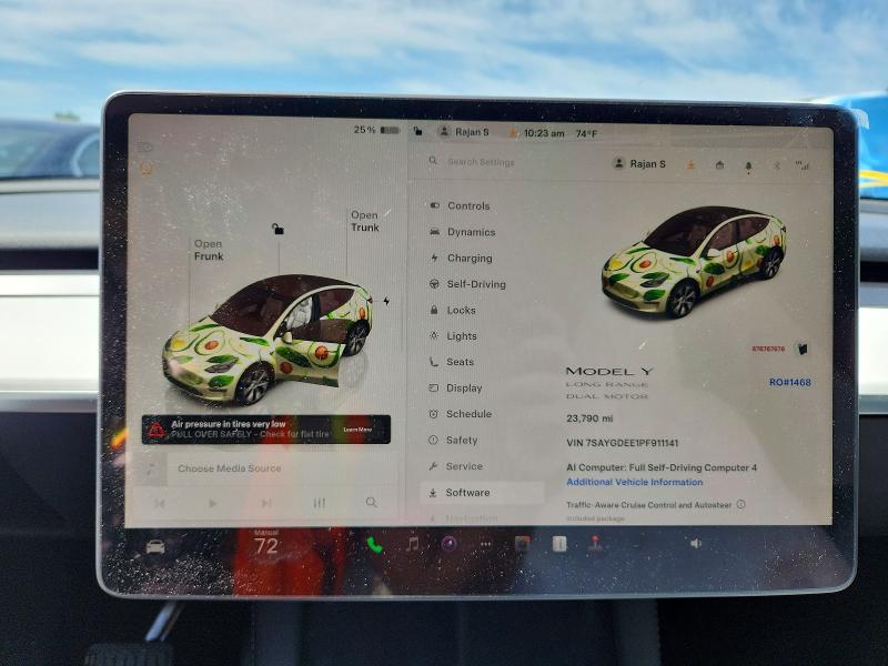 Продажа на аукционе авто 2023 Tesla Model Y, vin: 7SAYGDEE1PF911141, номер лота: 55048276