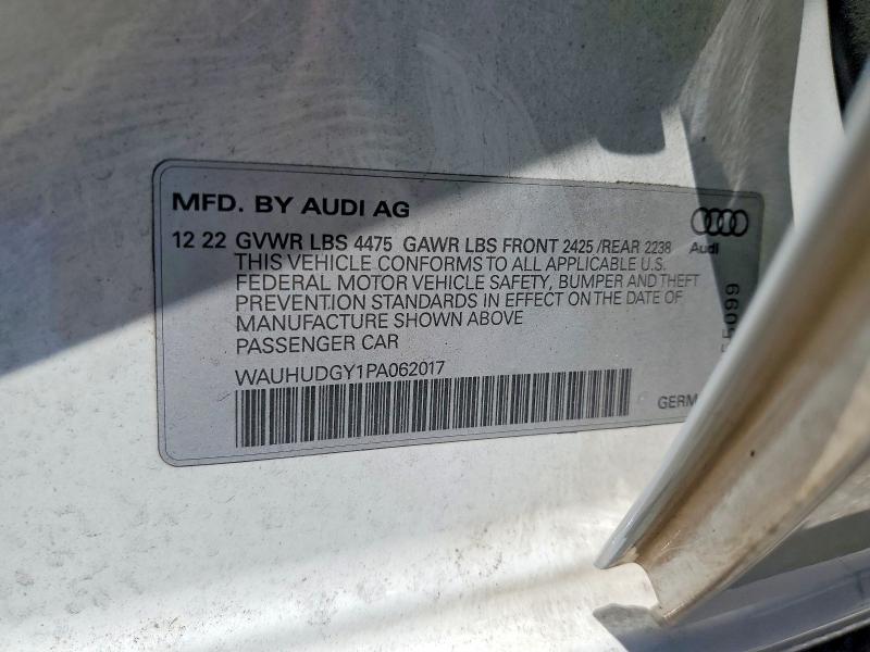 Продаж на аукціоні авто 2023 Audi A3, vin: WAUHUDGY1PA062017, номер лоту: 58713536